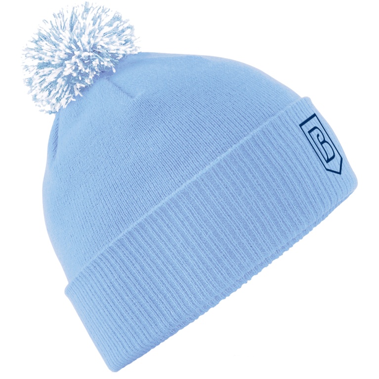 Brookfield School - Snowstar Beanie - Sky/White